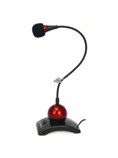   Esperanza Asztali Chat Mikrofon Piros - Kompakt méret, kiváló hangminőség - EH130