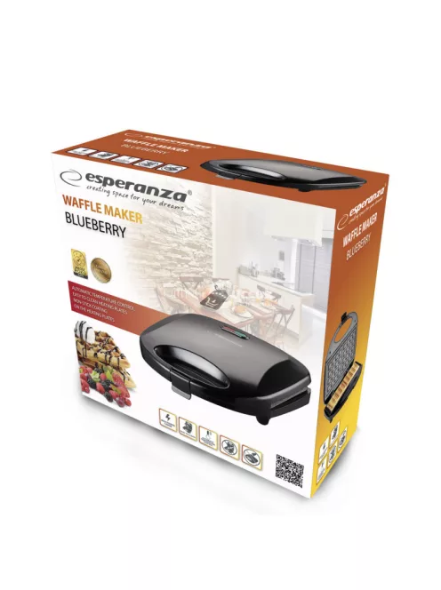 Kék Bogyós Esperanza Gofrisütő 1000W - EKT008
