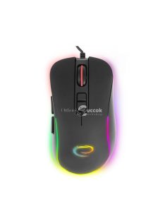   Hesperis Gamer Egér LED RGB Világítással és 7 Gombbal, Optikai USB-C Csatlakozással - EGM303