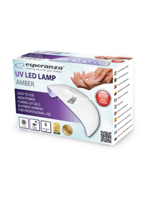 Amber 40W UV LED lámpa körömlakkhoz Esperanza márkától - EBN009