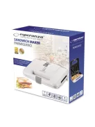 Esperanza 1000W Parmigiano White Sandwich Maker - Elektromos pirító, grill és szendvicssütő - EKT010W