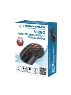   Esperanza vezeték nélküli Bluetooth optikai egér 6D Virgo piros színben - EM129R