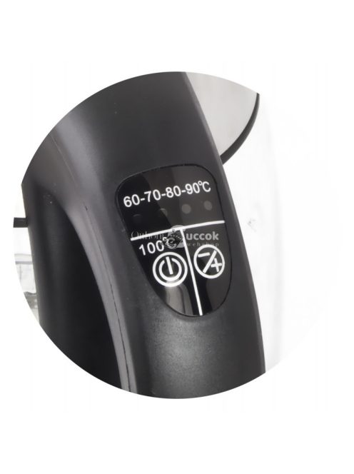 Esperanza Elektromos Üveg Vízforraló LED-del és Hőmérséklet-szabályozóval 1.7 L Fekete színű - EKK026