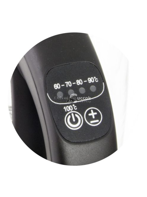 Elegáns Elektromos Üveg Vízforraló LED-del és Hőmérséklet-szabályozóval - Fekete - 1.7 L - Loire - EKK027