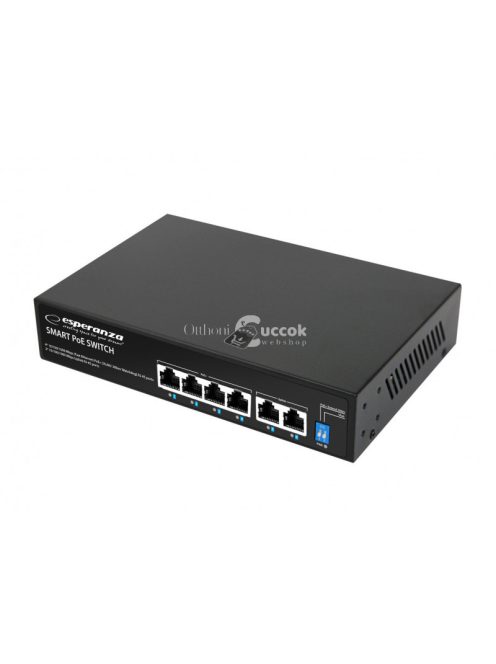 GOLIATH 10/100/1000 Ethernet Switch with 4 PoE + 2 Uplink Ports by Esperanza - ENS107