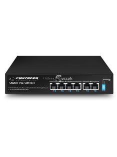   GOLIATH 10/100/1000 Ethernet Switch with 4 PoE + 2 Uplink Ports by Esperanza - ENS107