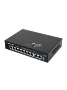 Esperanza 8 portos PoE switch 10/100/1000 Matrix-szal és 2 uplink porttal - ENS108