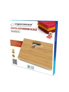 Bambusz kivitelű fürdőszobai mérleg - Esperanza - EBS012