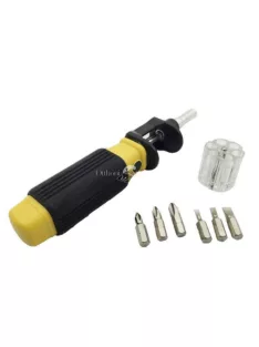   Csavarhúzó készlet, forgótáras csavarhúzó 6 db mágneses fejjel