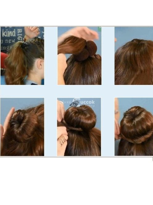 Szív alakú hajfánk, konty készítő