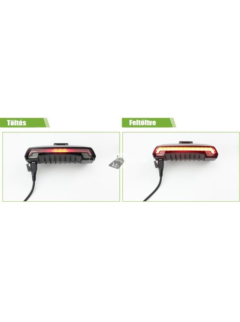 Kerékpár lámpa, bicikli lámpa, kerékpár hátsó lámpa indexes funkcióval