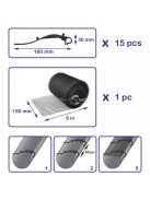 Ereszcsatorna háló, esőcsatorna háló, lombfogó háló