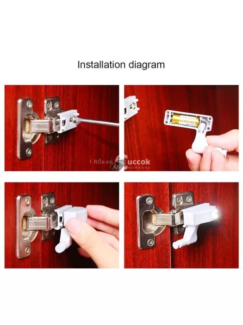 Szekrény világítás, gardrób világítás (mozgásérzékelős) 4 db