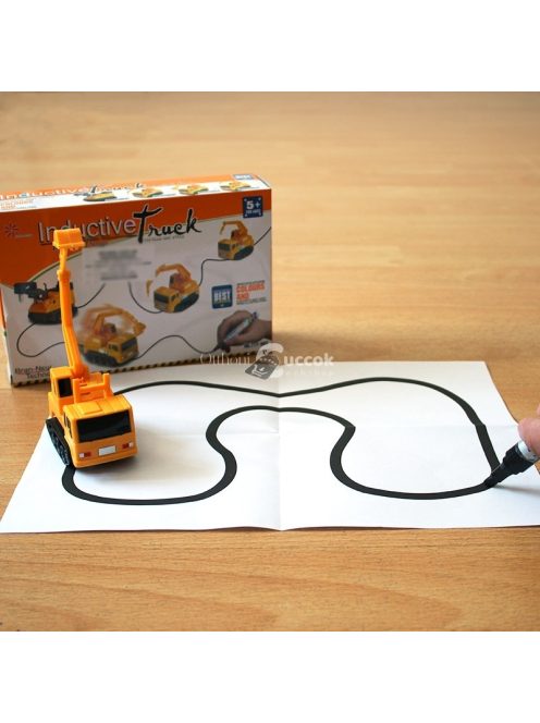 Kreatív játék, játékautó, játék markoló, rajzkövető autó