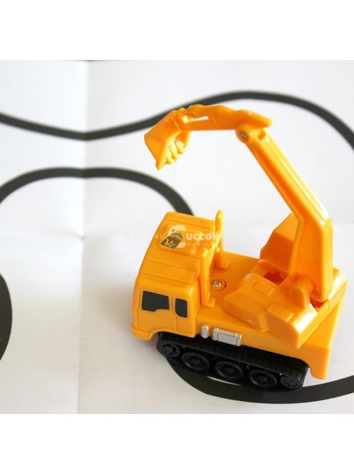 Kreatív játék, játékautó, játék markoló, rajzkövető autó