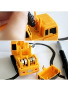 Kreatív játék, játékautó, játék markoló, rajzkövető autó