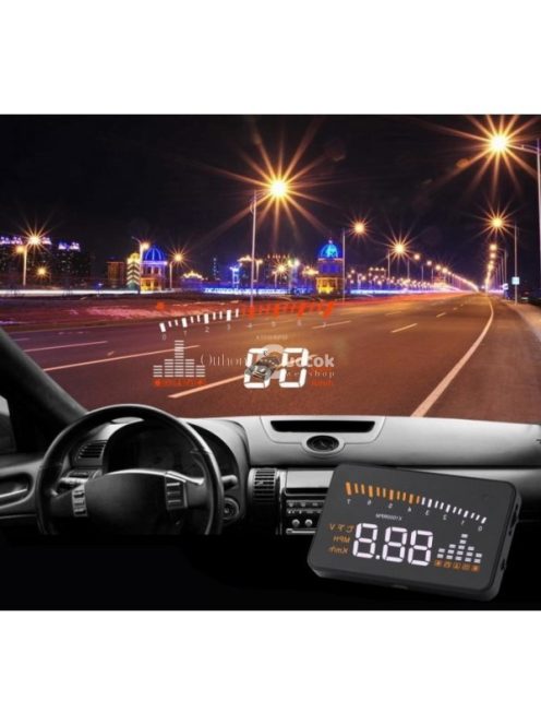 OBD HUD Head Up Display szélvédőre vetítő fedélzeti computer