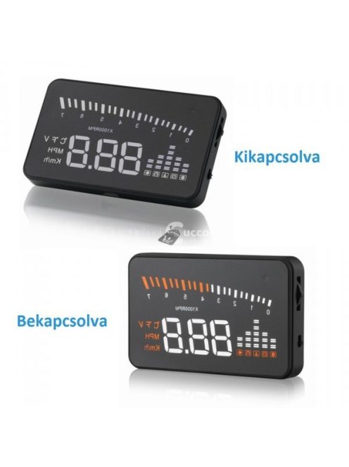 OBD HUD Head Up Display szélvédőre vetítő fedélzeti computer