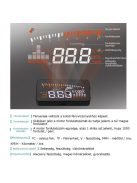 OBD HUD Head Up Display szélvédőre vetítő fedélzeti computer
