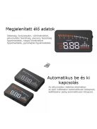 OBD HUD Head Up Display szélvédőre vetítő fedélzeti computer