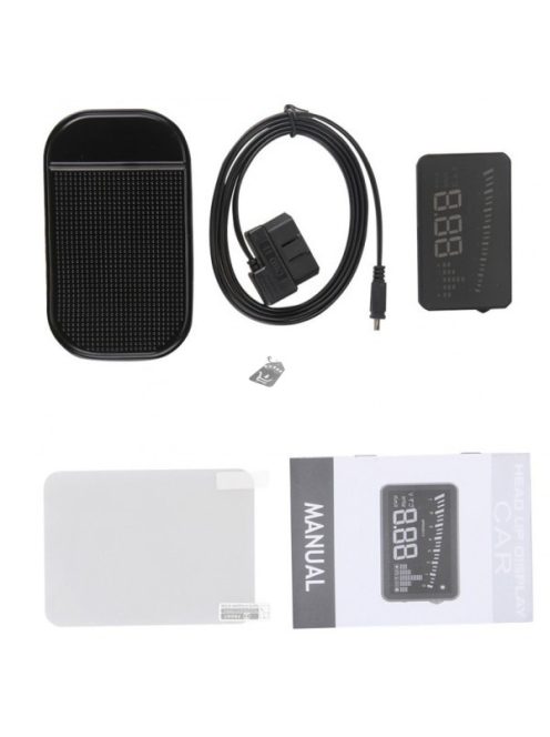 OBD HUD Head Up Display szélvédőre vetítő fedélzeti computer