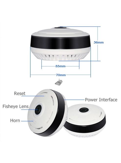 Biztonsági kamera, megfigyelő kamera, 360 fokos kamera