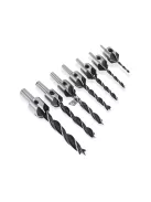 Fafúró, fa fúrószár készlet 7 db-os (állítható szárú)