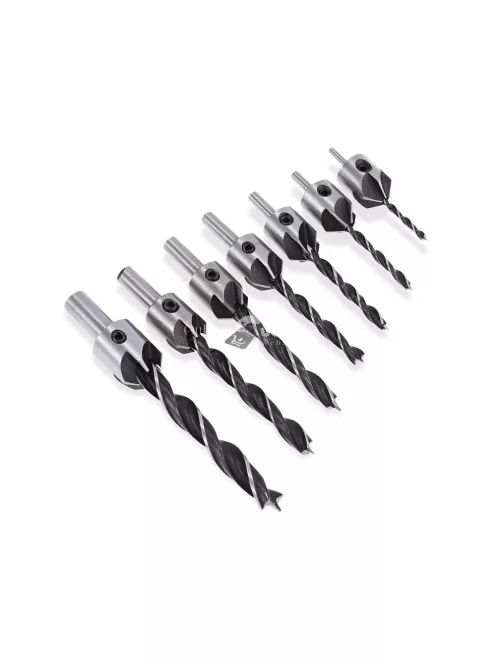 Fafúró, fa fúrószár készlet 7 db-os (állítható szárú)