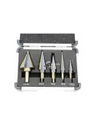 5 db-os lépcsős fúró készlet