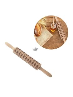   Karácsonyi mintás sodrófa, mintás nyújtófa, kekszmintázó sodrófa