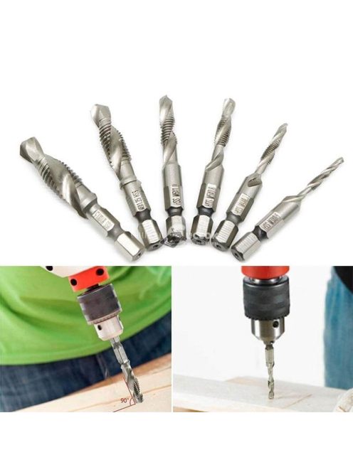 Menetfúró készlet, csigafúró készlet (6 db)