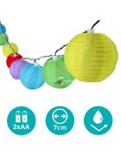 Party lampion, 10 LED-es, elemes