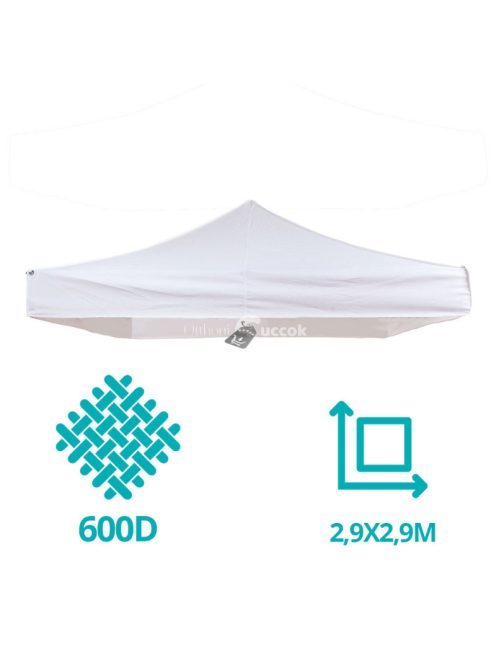 Pavilon ponyva 2,9x2,9 méteres tető ponyva