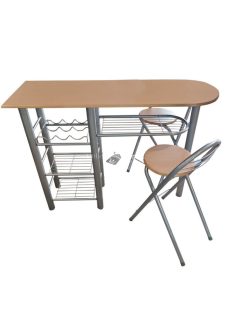 Konyhai bárszett 2 db székkel és asztallal