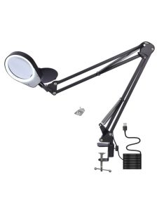 Asztalra szerelhető, 2 lencsés, LED-es nagyító