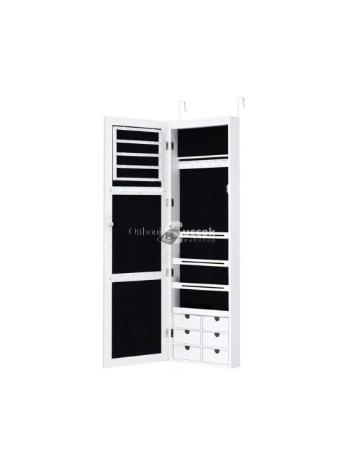 Fali tükrös ékszertartó világítással