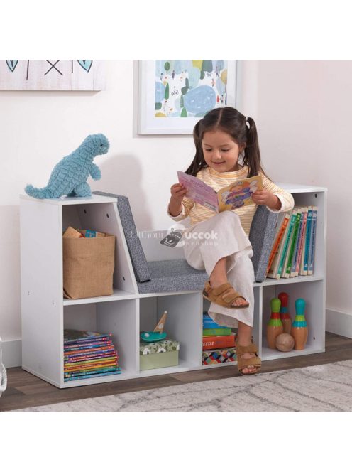 Tárolópolc ülőhellyel, párnával