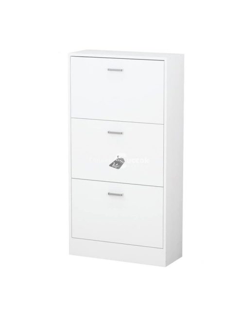 Cipős szekrény 3 részes, fehér színben