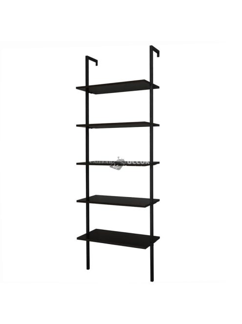 Falra rögzíthető 5 szintes tároló, fekete