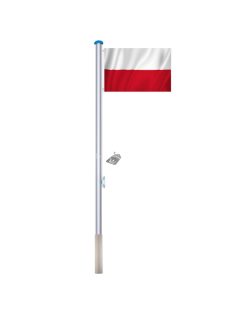 Zászlótartó rúd kétoldalas 90x150cm lengyel zászlóval