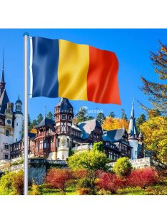 Zászlótartó rúd kétoldalas 90x150cm román zászlóval