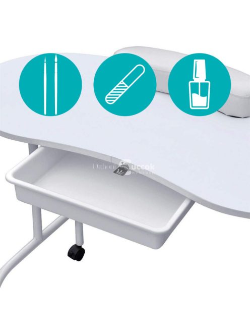 Hordozható manikűr asztal ajándék táskával-fiókos