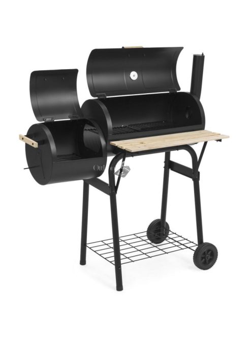 2in1 faszenes BBQ grill és smoker