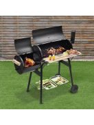 2in1 faszenes BBQ grill és smoker