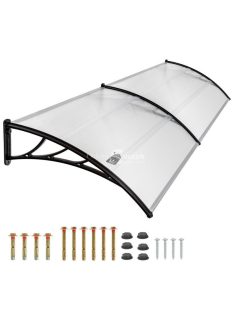 Műanyag előtető 240x90 cm-fekete