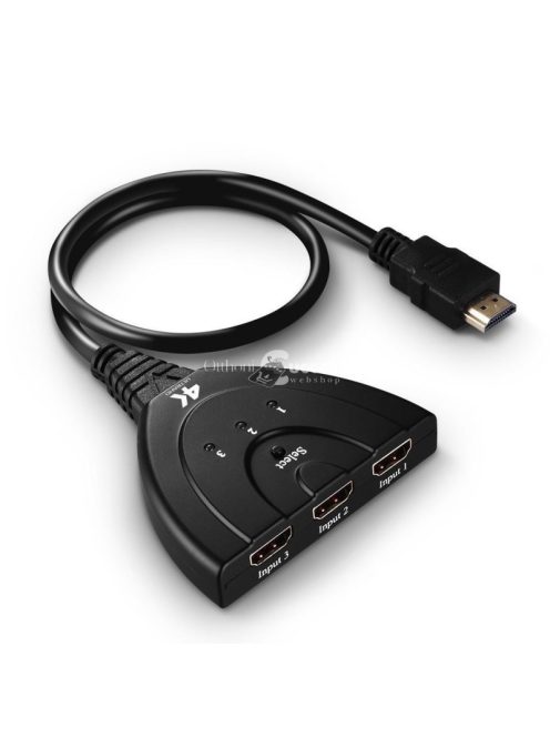 HDMI 3 portos elosztó