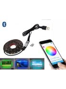 Lebit színváltós USB LED szalag mobiltelefonos távirányítással 1 méter-es