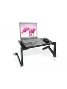 Összecsukható laptop asztal, hűtőventilátorral