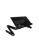 Összecsukható laptop asztal, hűtőventilátorral