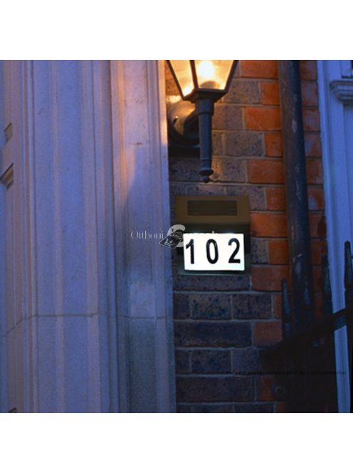 Napelemes házszámtábla LED háttérvilágítással